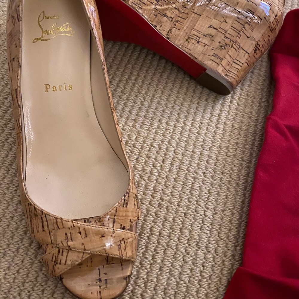 Christian Louboutin Cork Wedges, perfect condition